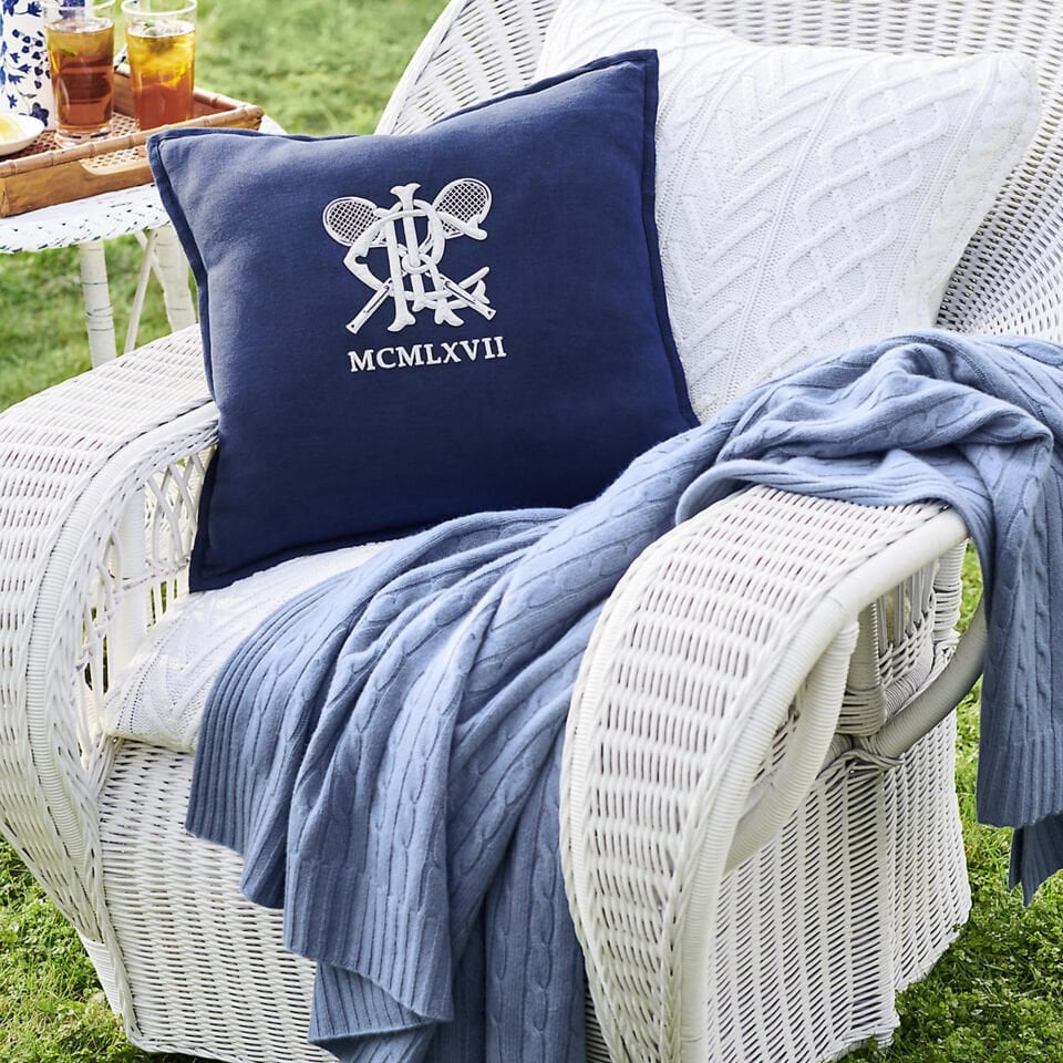 ICONIC CABLE MAVİ KAŞMİR BATTANİYE