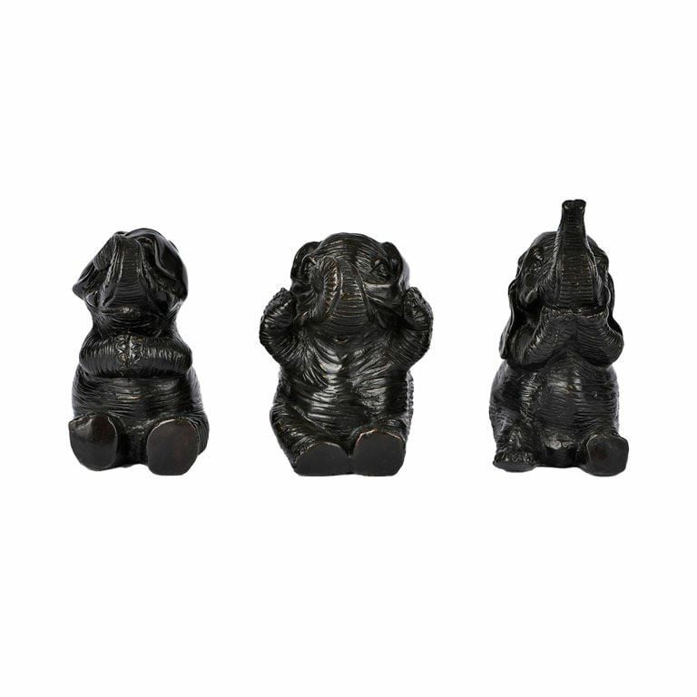 GÖRME, DUYMA, SÖYLEME BRONZ FİL SETİ