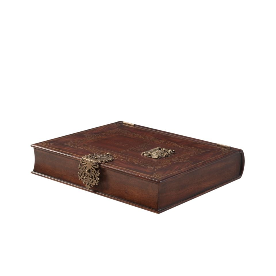 ANTİKA KİTAP FORMUNDA MAUN KUTU