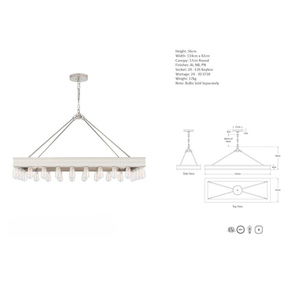 ROARK DİKDÖRTGEN AVİZE