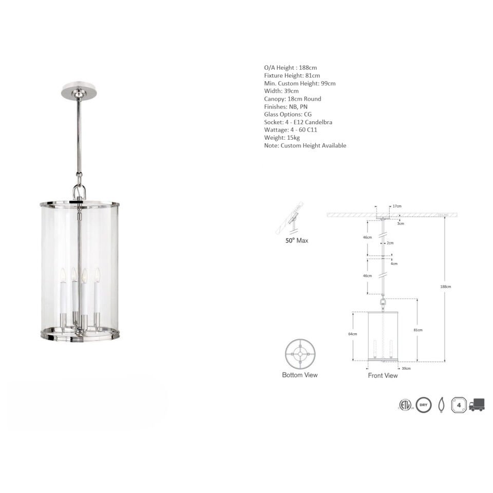 MODERN LANTERN FENER LAMBA (L)