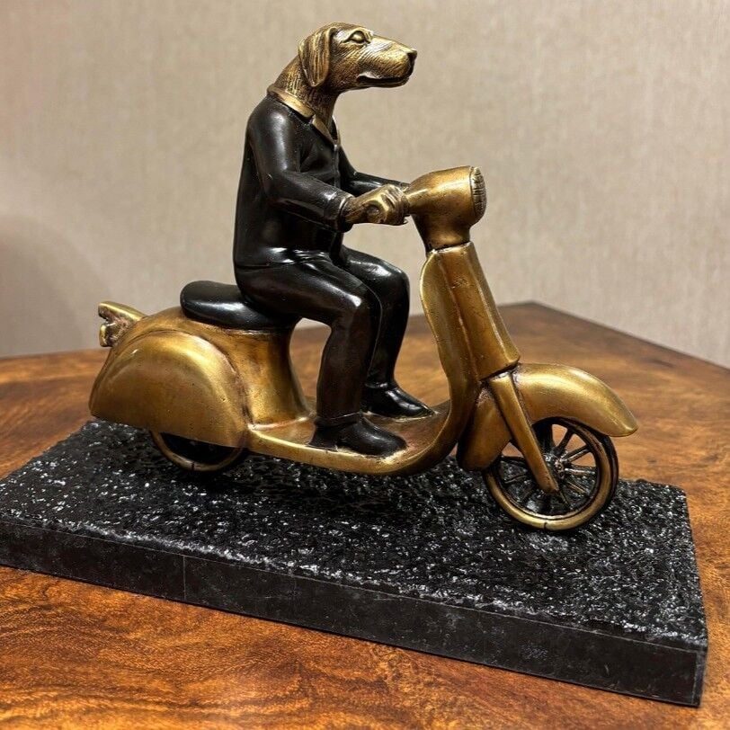 SKUTERDE BİR KÖPEK