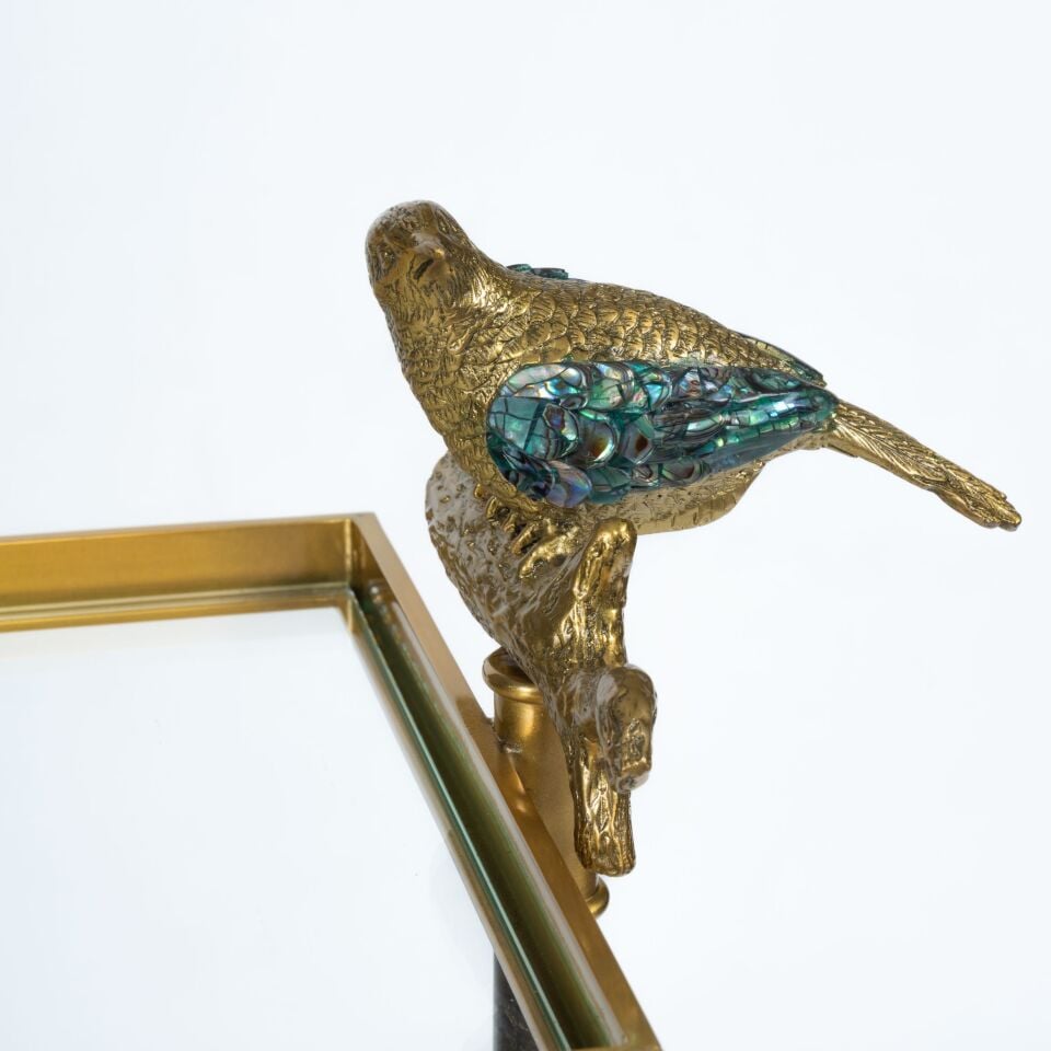 TWEET SEDEF KUŞ  DETAYLI YAN SEHPA