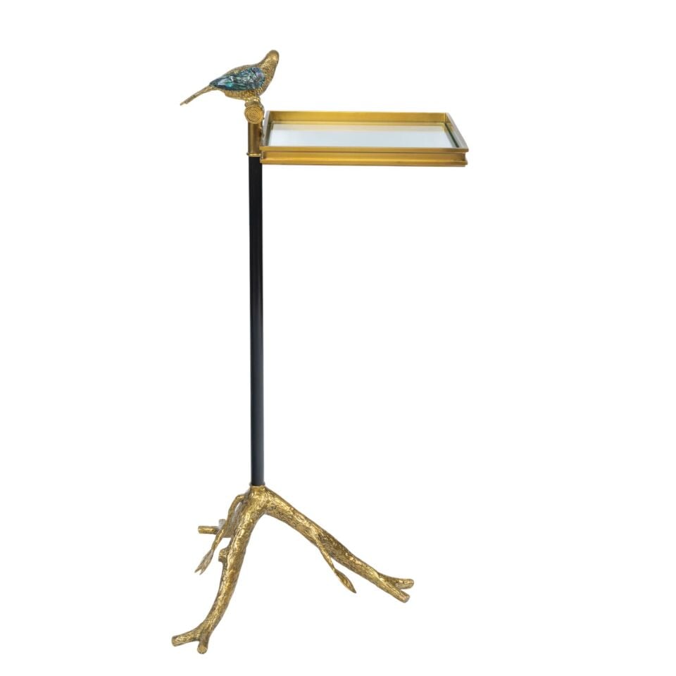 TWEET SEDEF KUŞ  DETAYLI YAN SEHPA