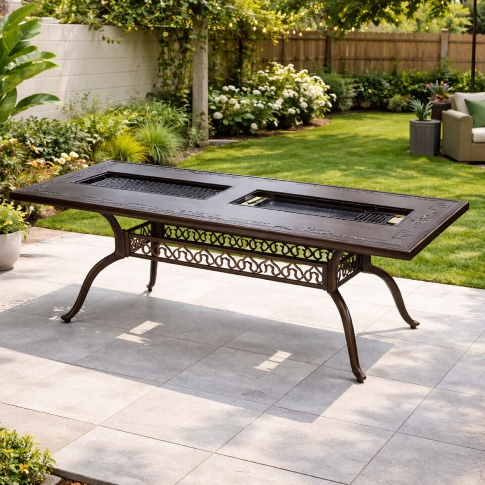 IZGARALI DİKDÖRTGEN MASA - RECTANGULAR TABLE