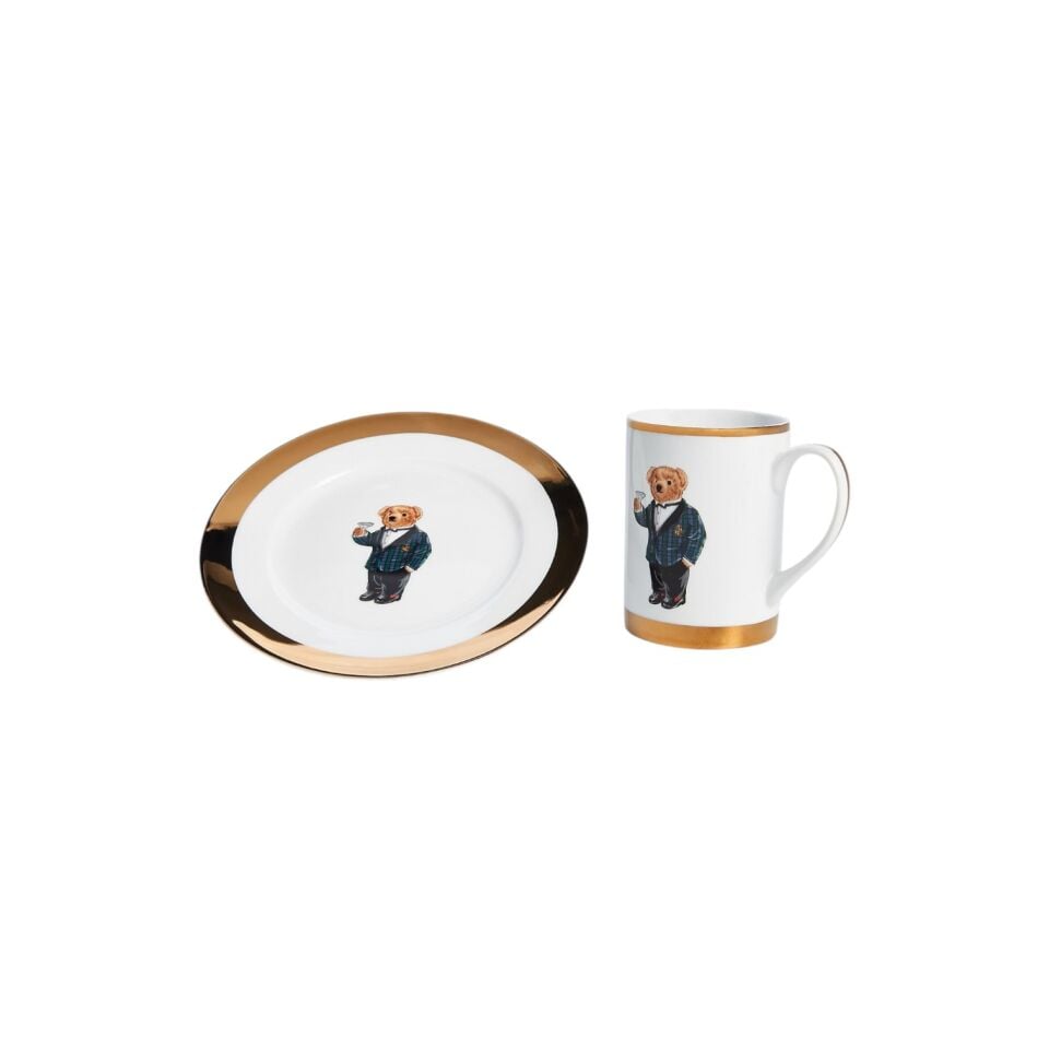 THOMPSON POLO BEAR TABAK & KUPA HEDİYE SETİ