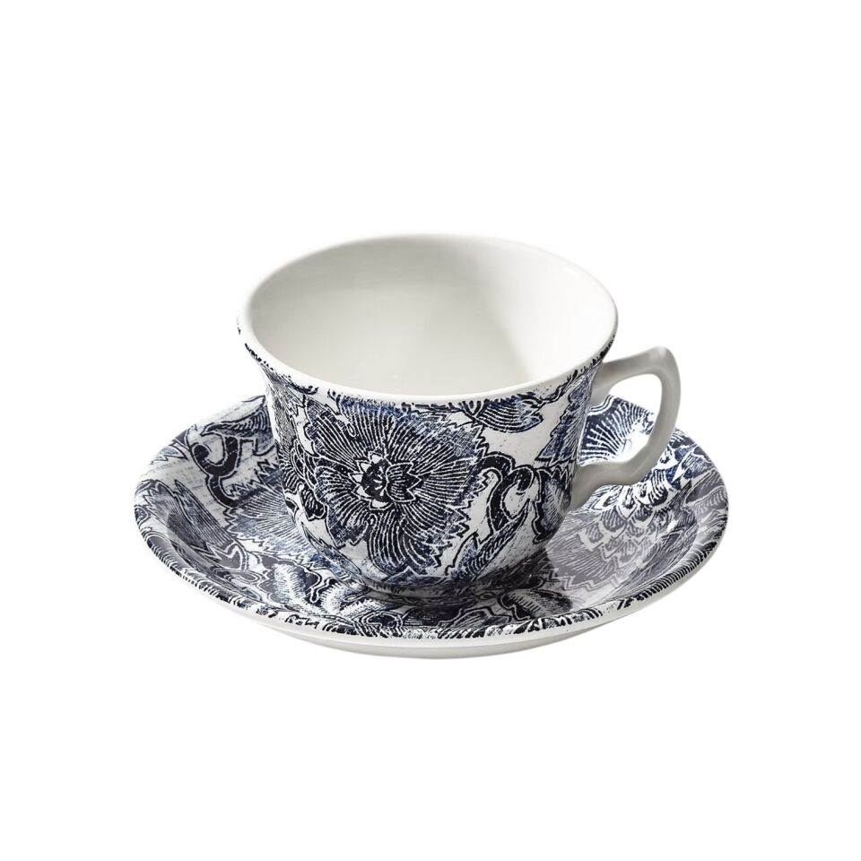 FADED PEONY TEACUP & SAUCER