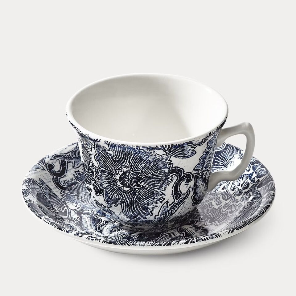 FADED PEONY TEACUP & SAUCER