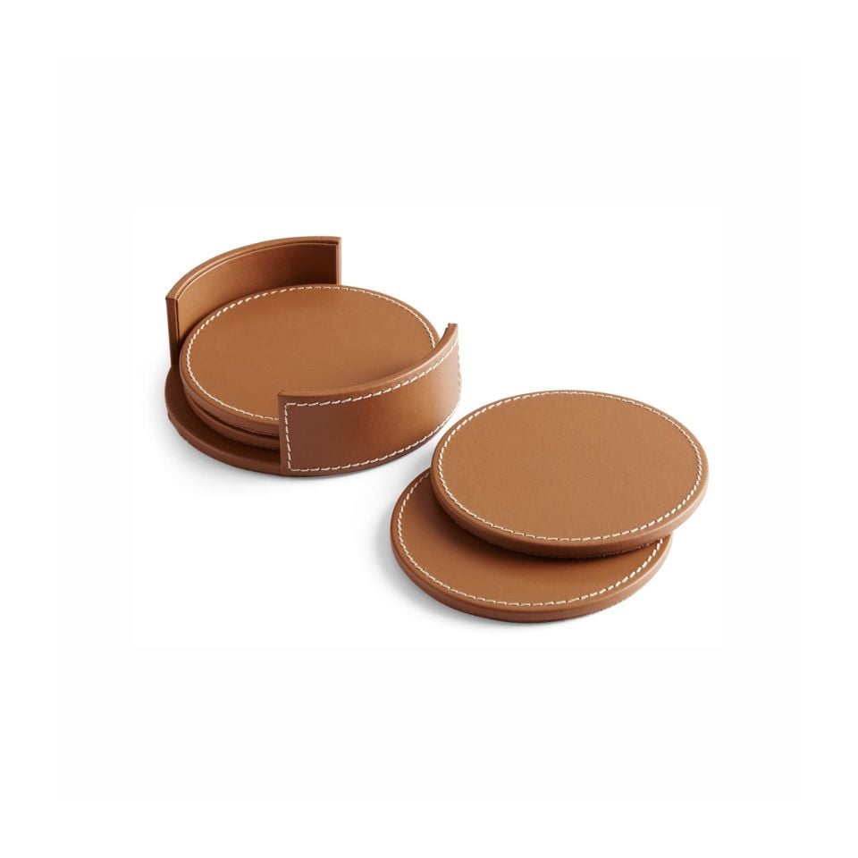 WYATT DERİ BARDAK ALTLIĞI SETİ